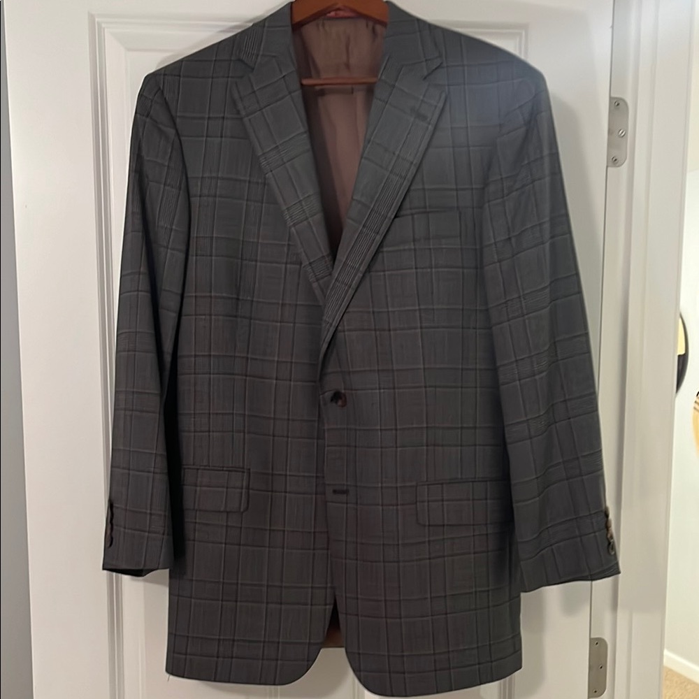 42R Men’s Gray Plaid Blazer